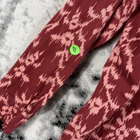 Knox Rose Top Womens Size Large Button Up High Low Hem V-Neck Collared - Picture 3 of 10